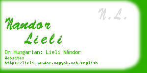 nandor lieli business card